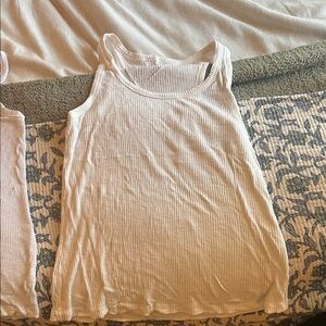 Jenni White Ribbed Tank Top